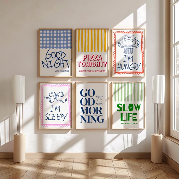Kitchen Gift 6 Printables Modern Humorous Wall Art Kitchen Decor Aesthetic Kitchen Decor Cute Cooking Art Trendy Wall Art