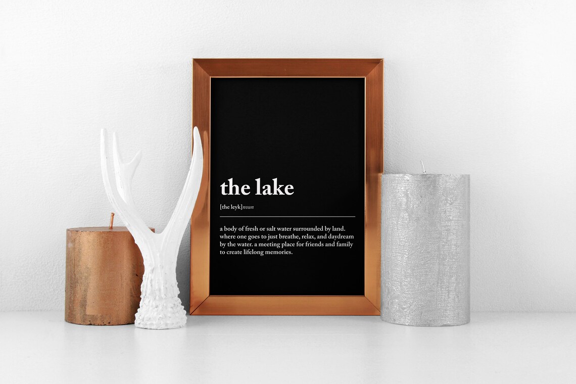 Lake Definition Print, Lake House Decor Art Print - Image 2