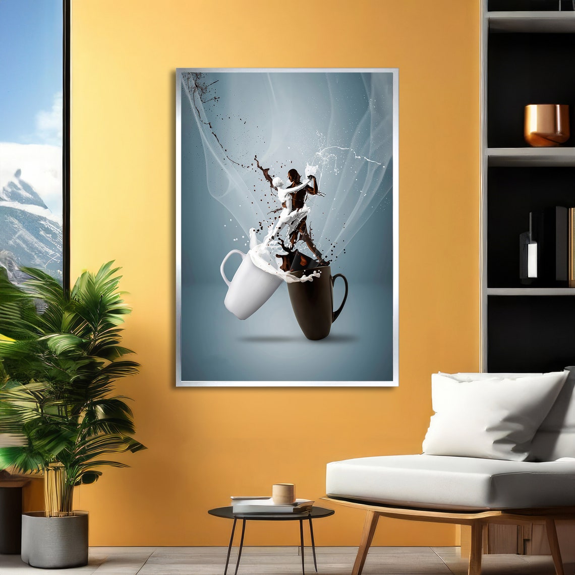 Milk and Chocolate Splash Dance Coffee Lovers Kitchen Poster - Image 2