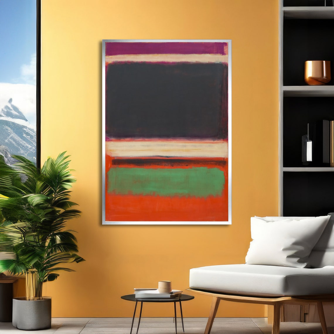 Multicolor Blocks Rothko Style Abstract Poster in Jewel Tones - Image 3