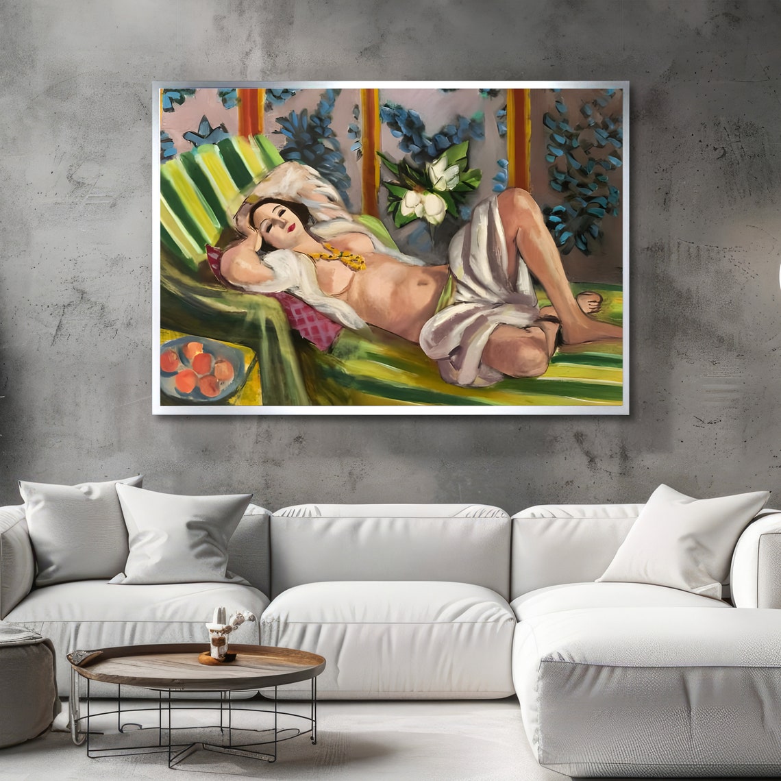 Reclining Nude Matisse Inspired Art Bold Abstract Print Modern Wall Art Ready To Hang Decoration - Image 2