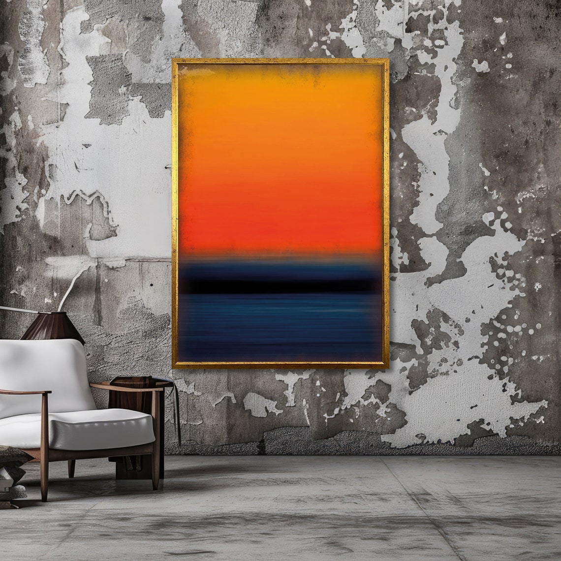 Sunset Serenity Rothko Inspired Abstract Ready To Hang Art - Image 3