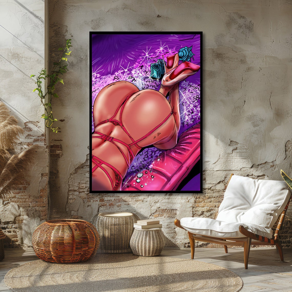 Erotic Boudoir Sensual Art Sexy Glamour Print Ready To Hang Bold Bedroom Decor - Image 4