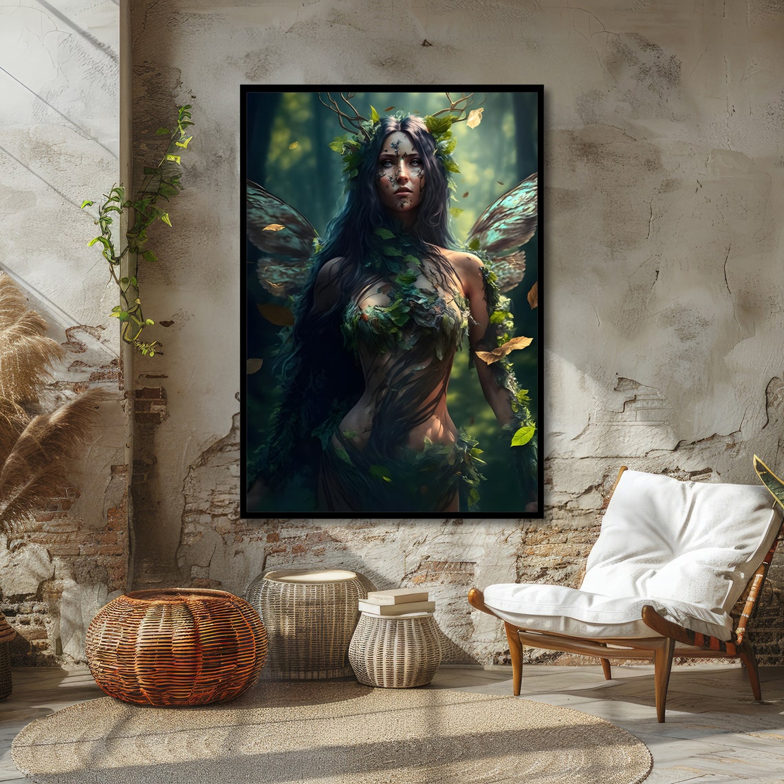 Enchanted Forest Fairy Nature Spirit Mystical Art Ready To Hang - Image 4
