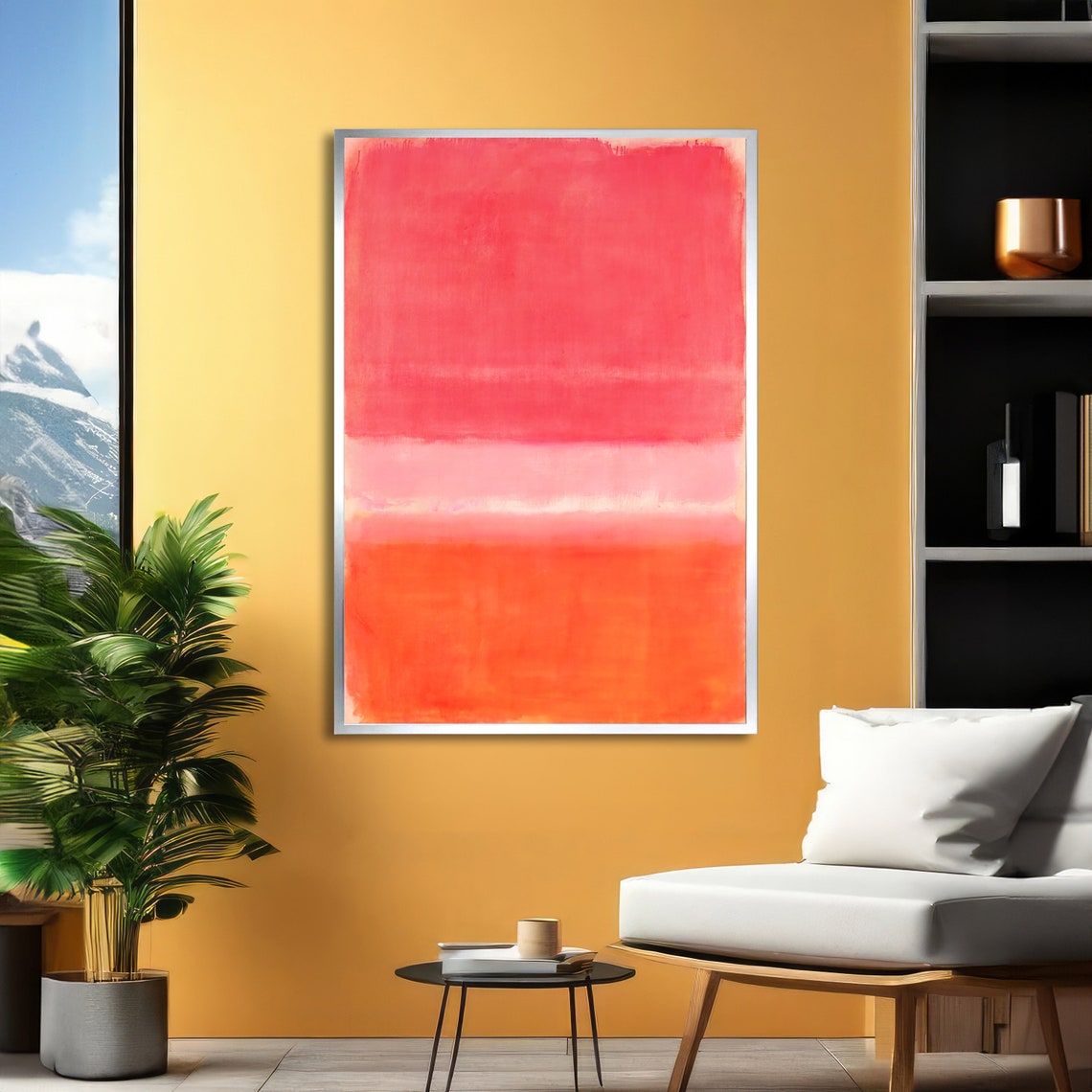 Passionate Sunset Rothko Inspired Abstract Ready To Hang Art - Image 2