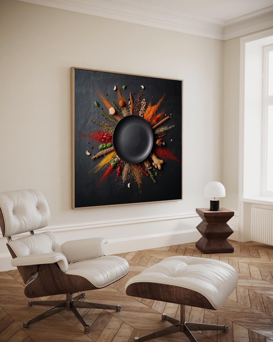 Spice Burst Food Art Photography with Chili and Turmeric Dark Poster