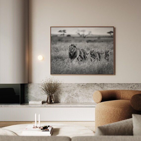 Lion Family On The Savannah Artwork Wall Art