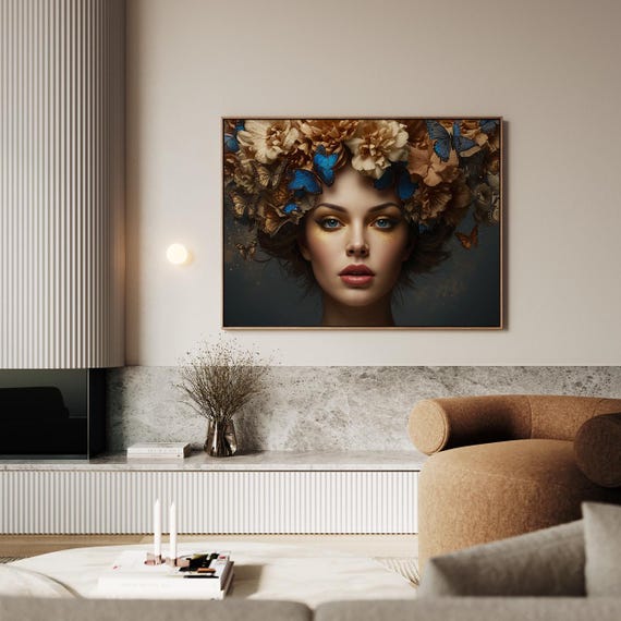 Butterflies And Flowers Crown Of Dreams Artwork Wall Art