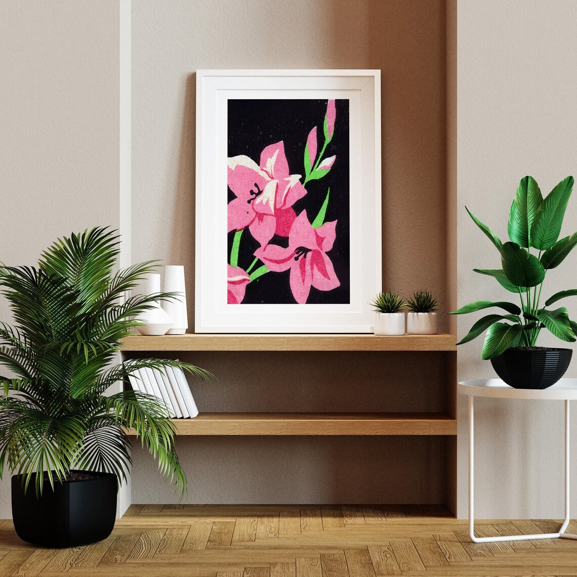 Pink Flower Matchbox Vintage Eastern Europe Art Print - Image 2
