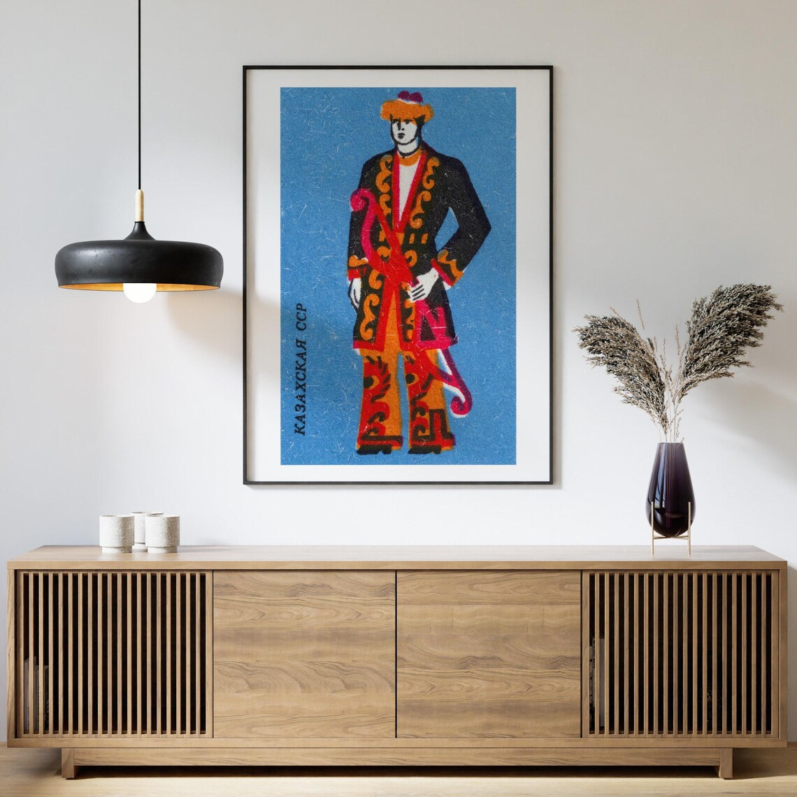 Kazakh Man Matchbox Vintage Eastern Europe Poster - Image 4