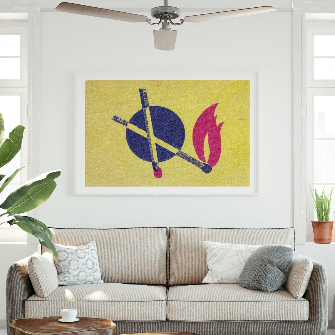 Crossed Matches Matchbox Aesthetic Vintage Poster Print - Image 3