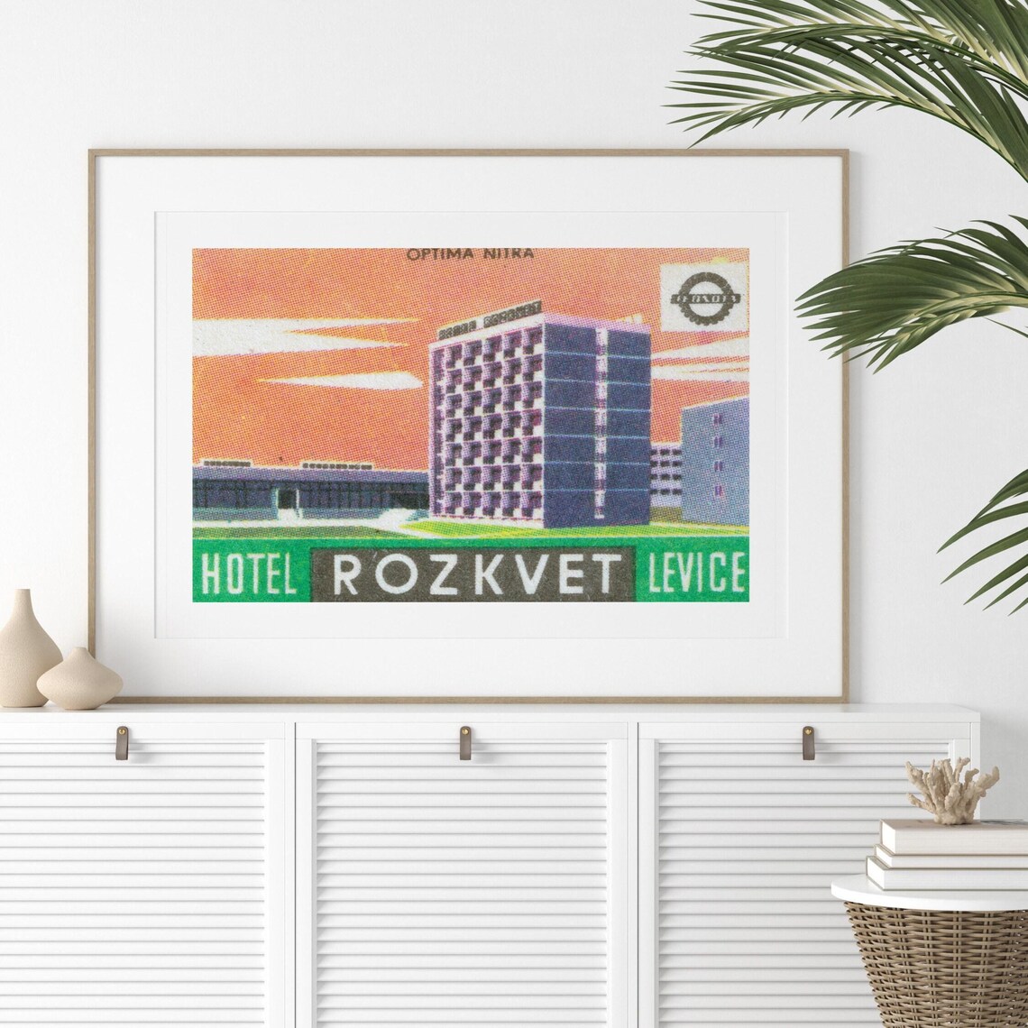 Hotel Rozkvet Levice Retro Mid Century Vintage Architecture Poster - Image 2