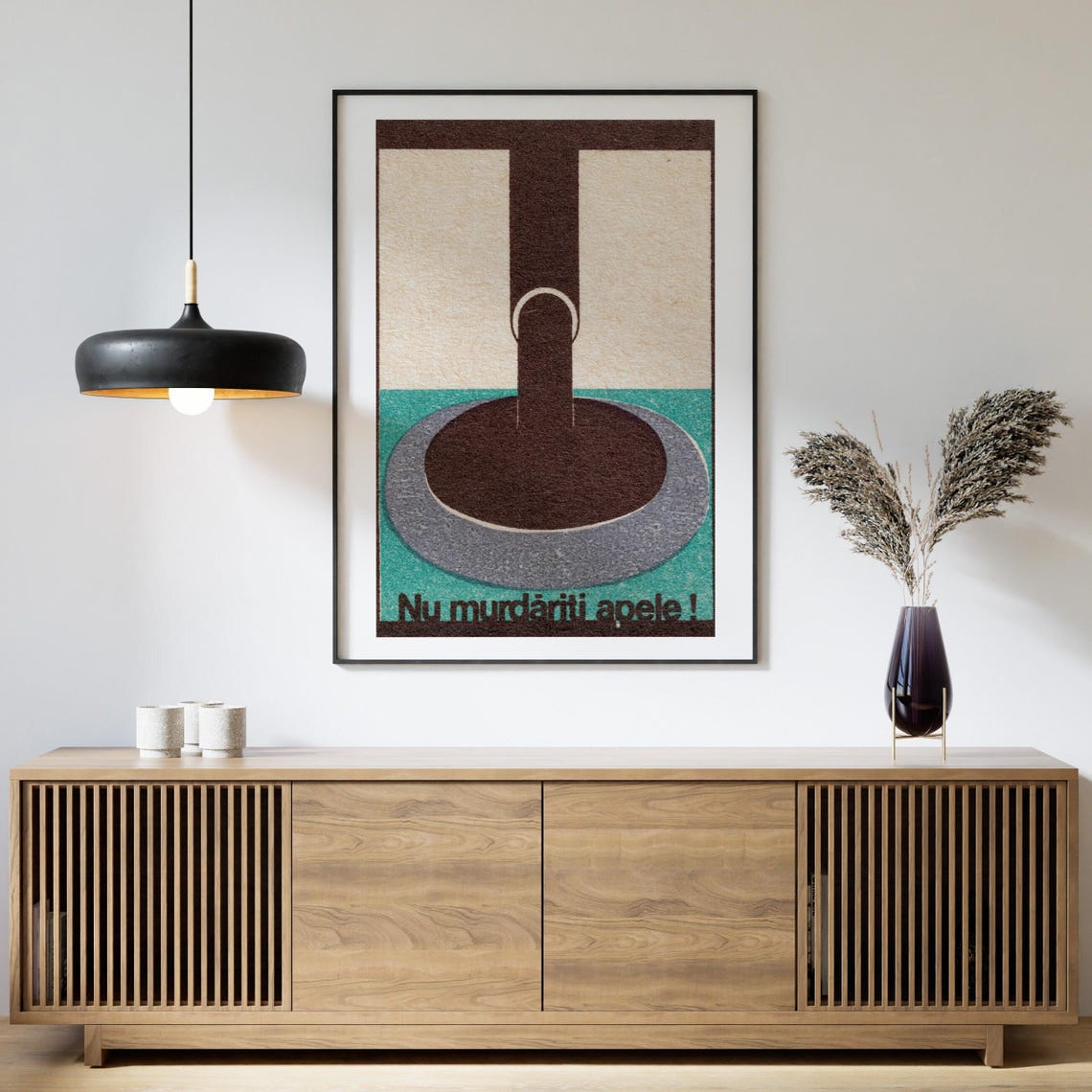 Romanian Do Not Pollute The Waters Vintage Eco Matchbox Poster - Image 4