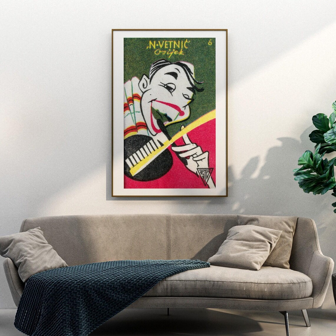 N Vetnic Toothbrush Cartoon Dental Vintage Matchbox Label Poster - Image 3
