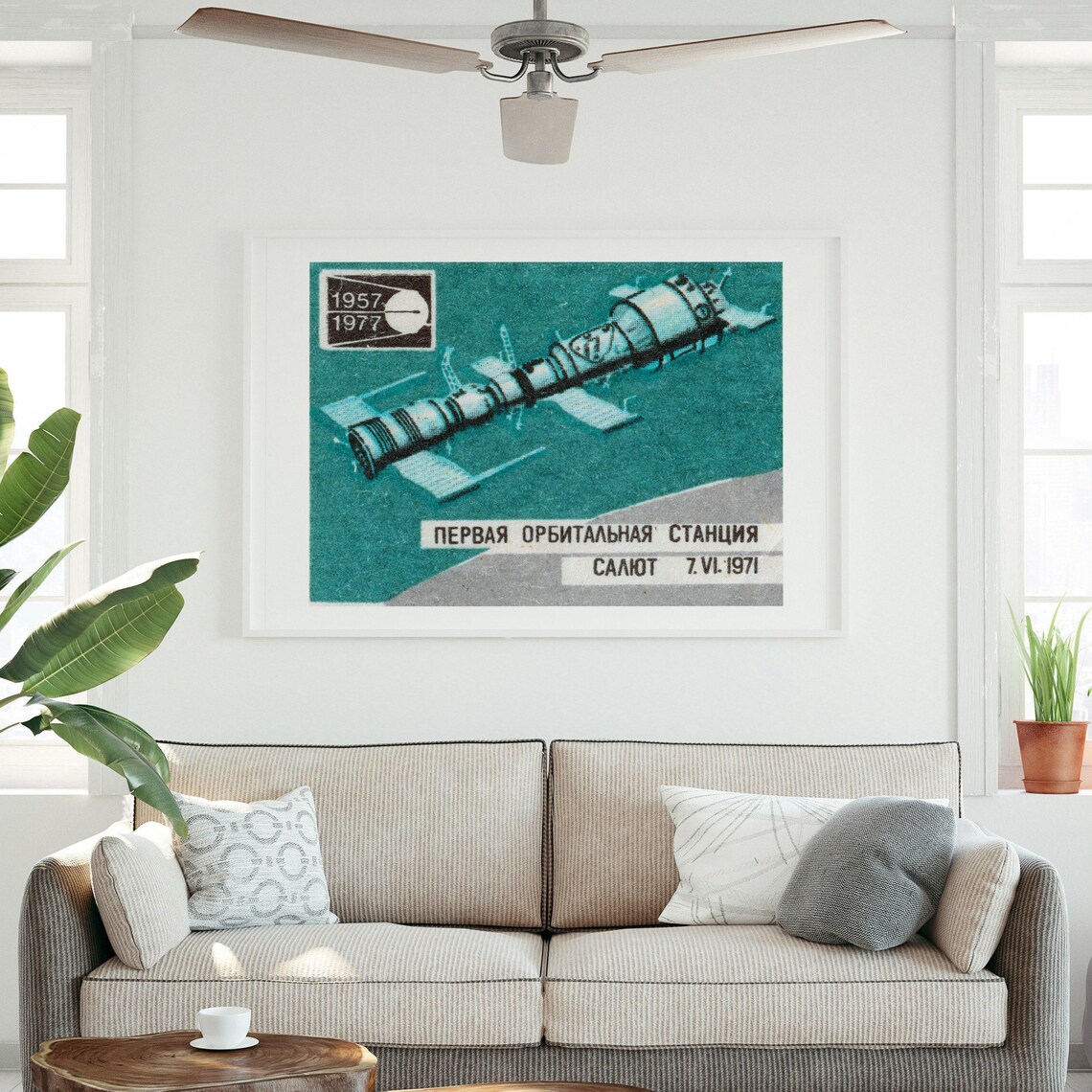 International Space Station Vintage Travel Poster, Europe - Image 3
