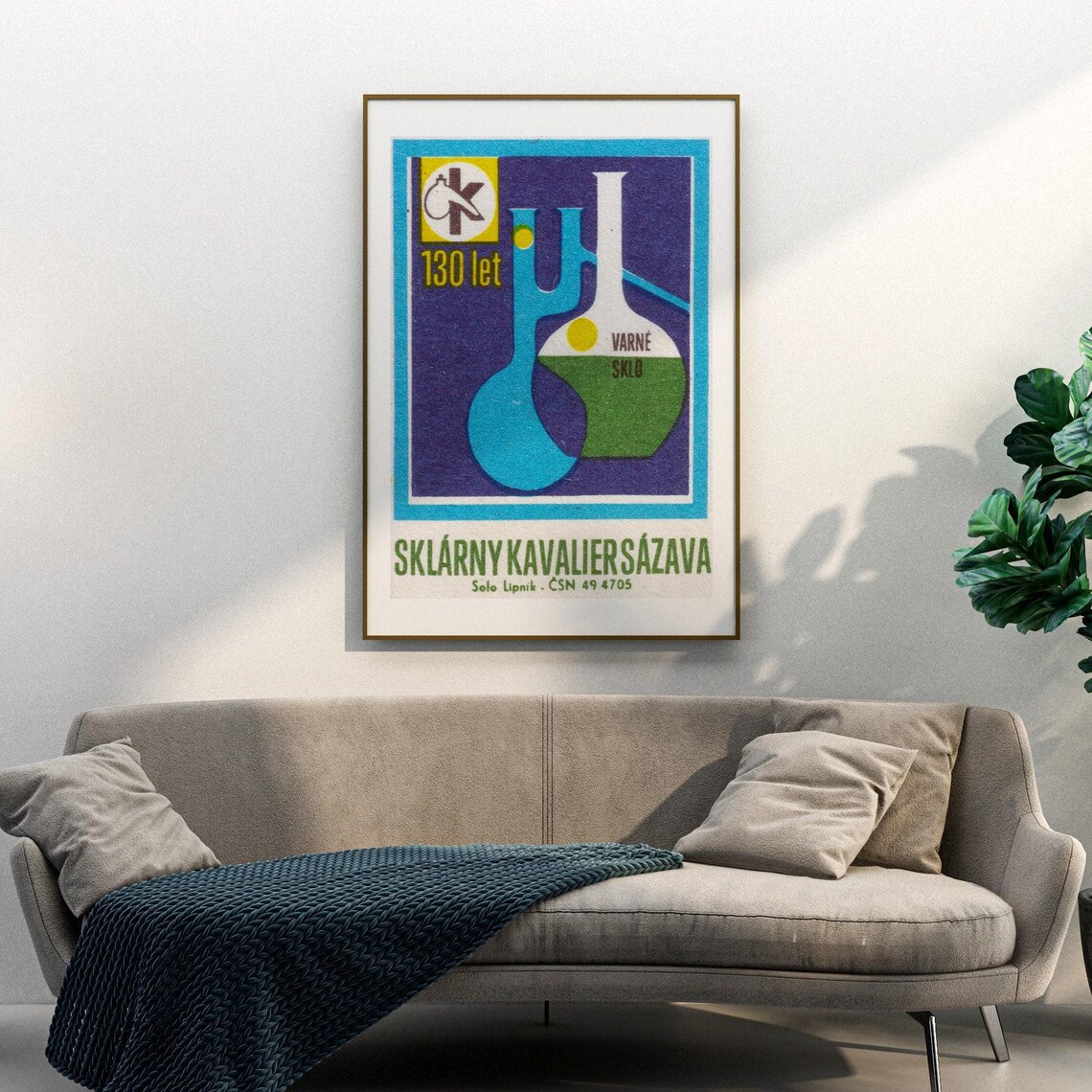Chemistry Glassware Matchbox Vintage Czech Art Print - Image 3