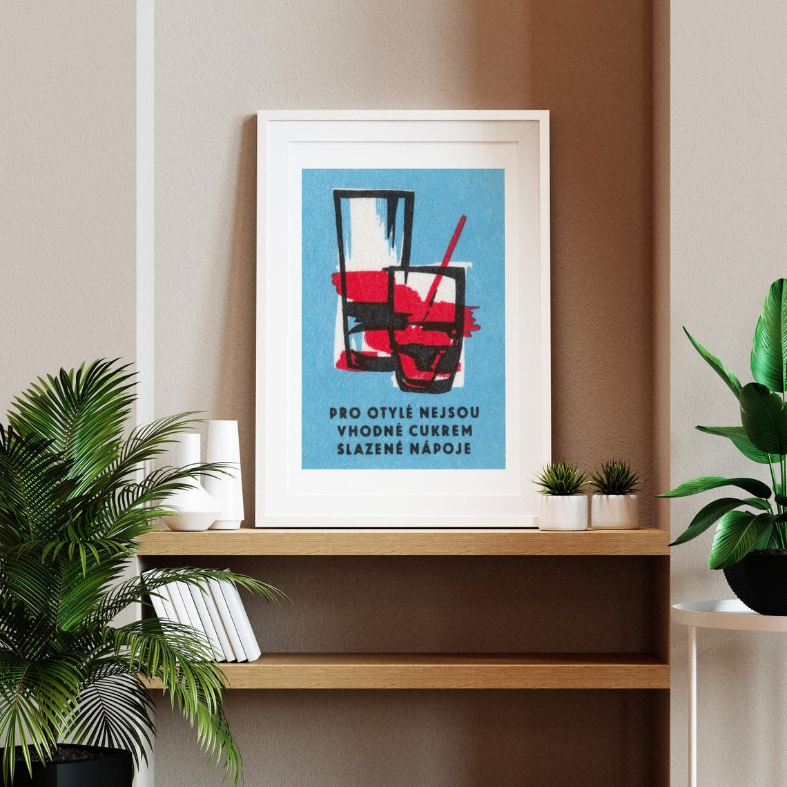Sugary Drinks Unsuitable Obese Czech Health Advisory Label Art Print - Image 2