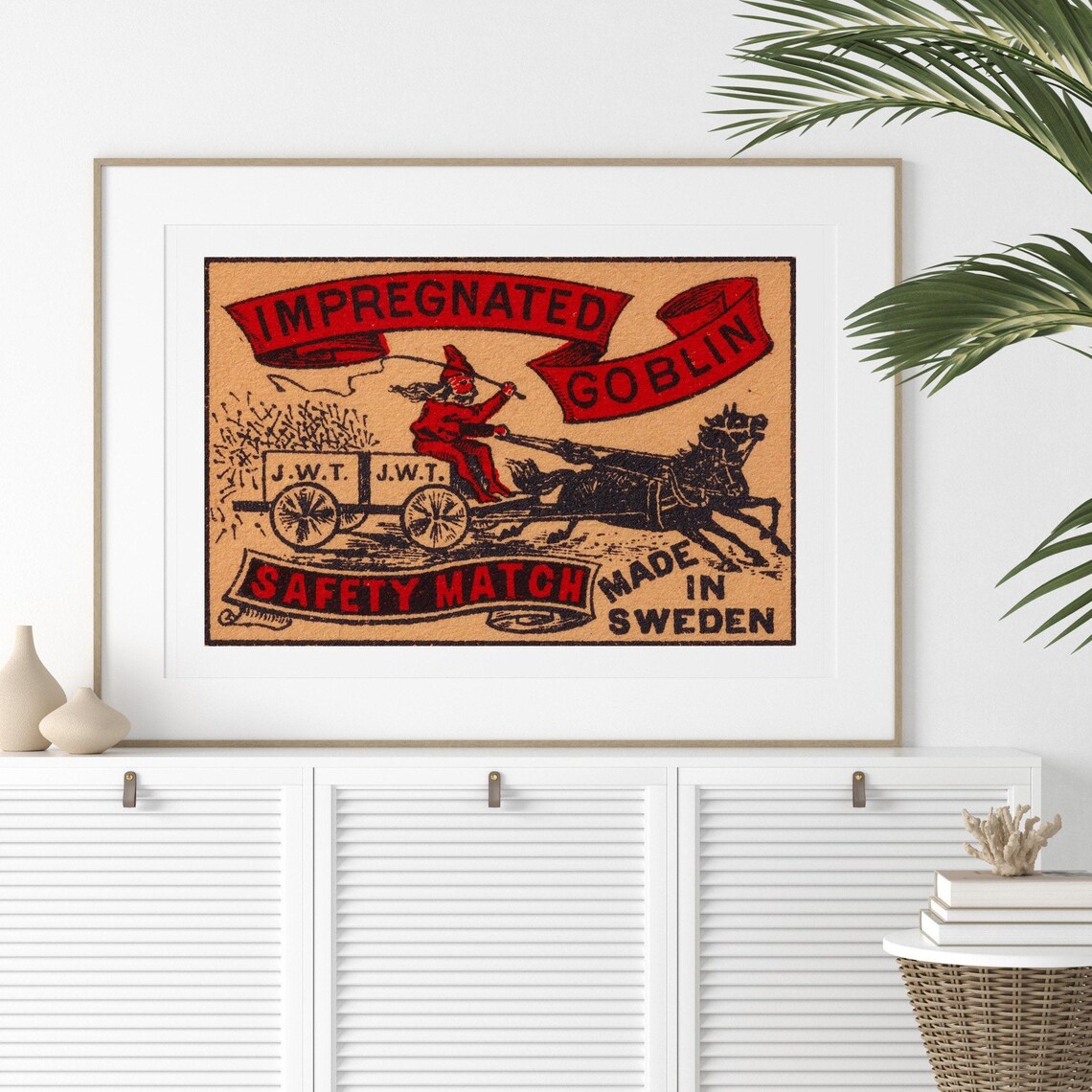 Impregnated Goblin Matchbox Print, Vintage Sweden - Image 2