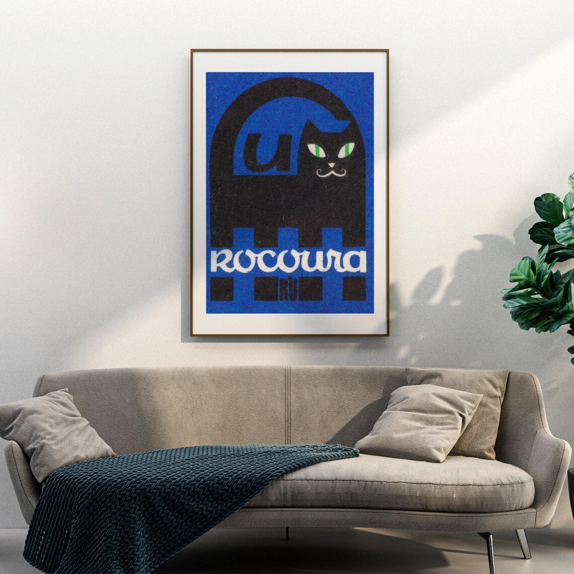 Black Cat Matchbox Aesthetic Vintage Poster Print - Image 3