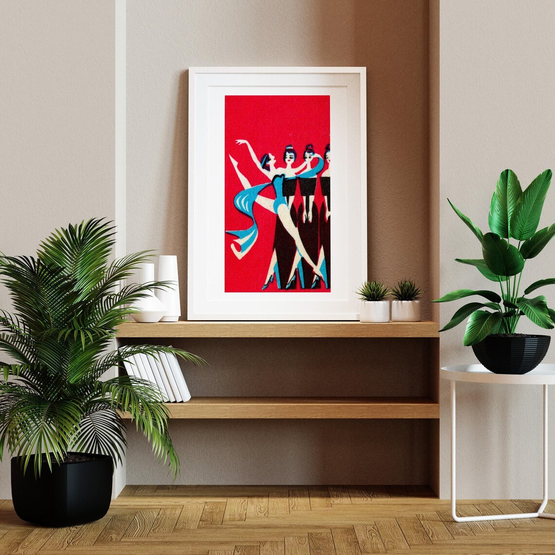 Professional Dancers Matchbox Art Print, Vintage Europe - Image 2