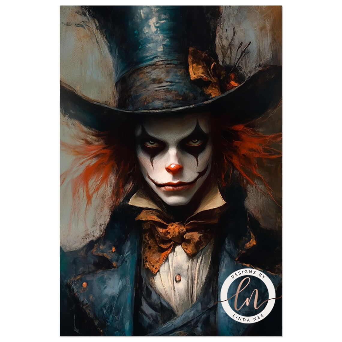 Alice in Wonderland Mad Hatter Portrait, Gothic Art Print - Image 2