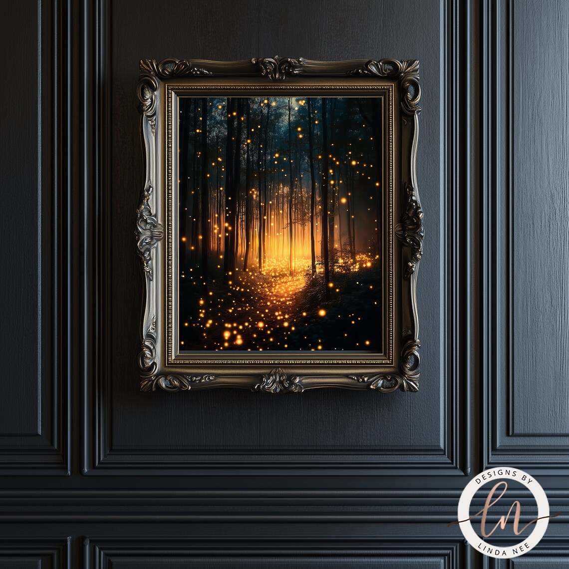Firefly Magical Forest, Gothic Fantasy Art Print - Image 4