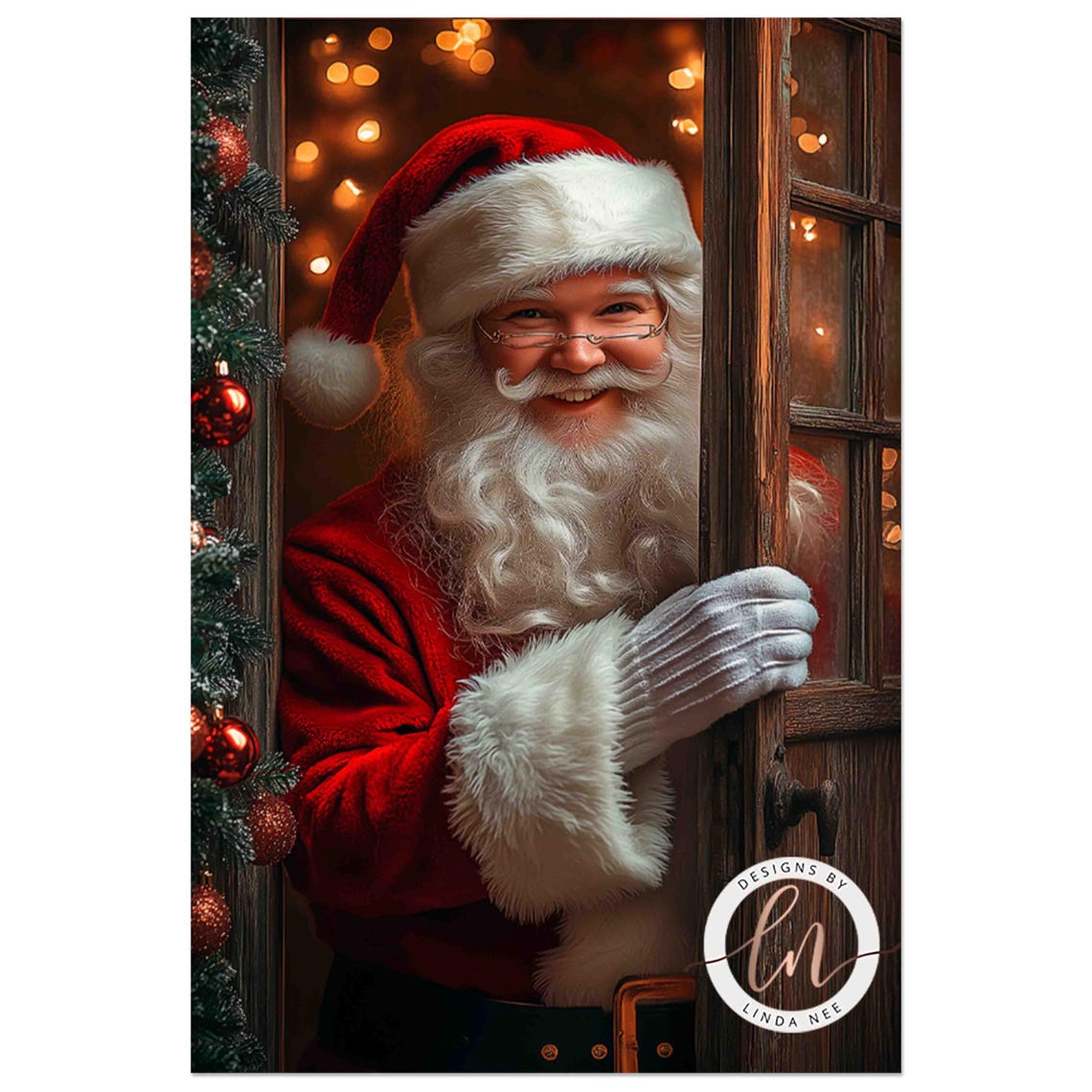 Santa Claus Portrait Print Vintage Christmas Wall Art Santa Oil Painting Print Victorian Dark Academia Winter Holiday 6 Xms049 - Image 4