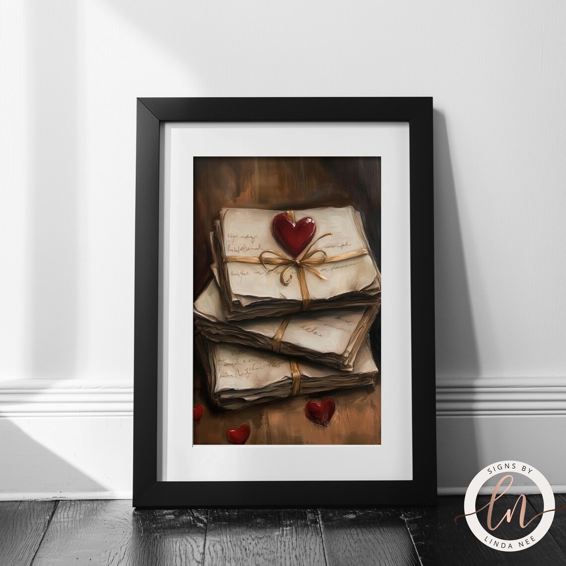 Vintage Love Letters, Dark Academia Valentine Art Print - Image 3