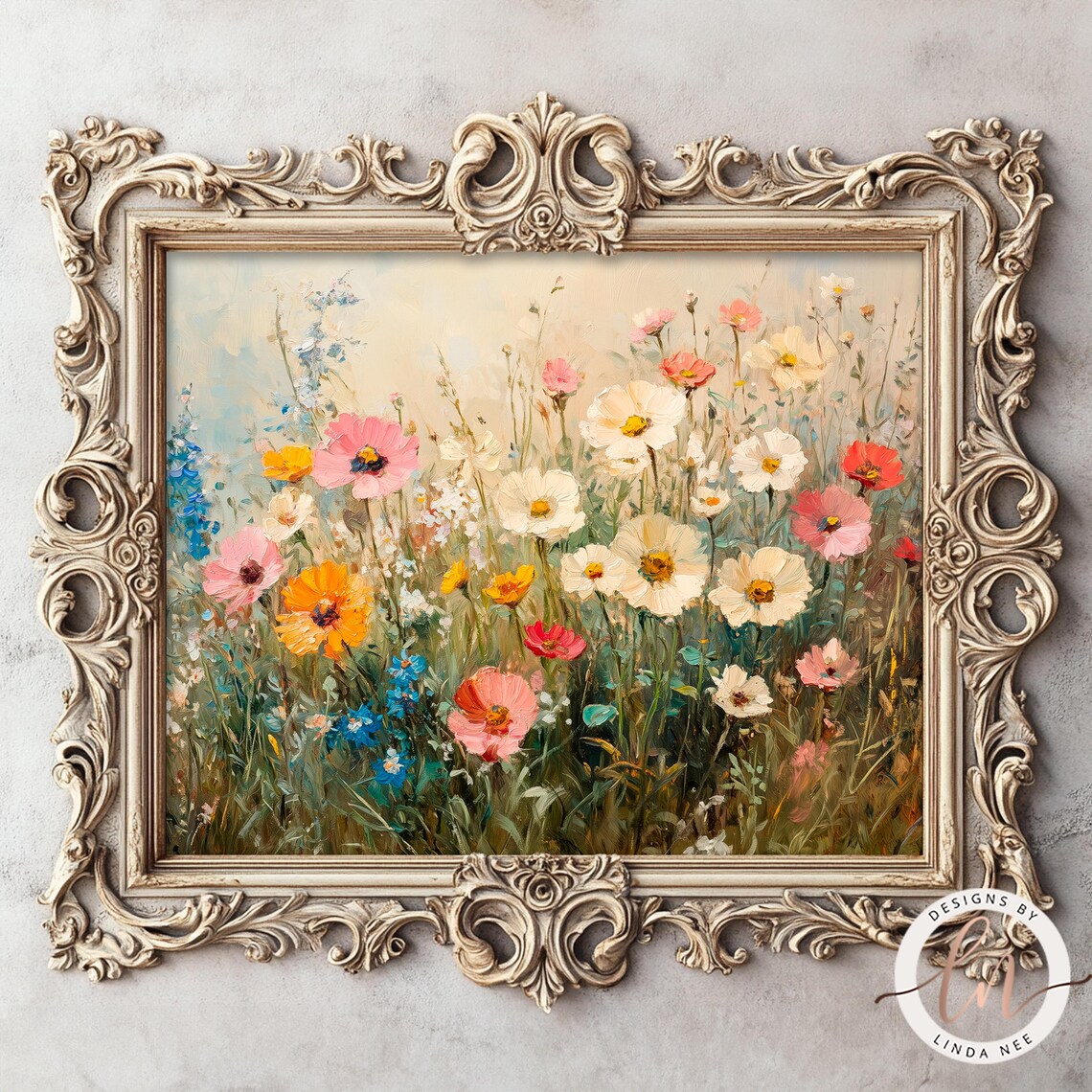 Wildflower Field Floral Decor Wall Art Print - Image 4