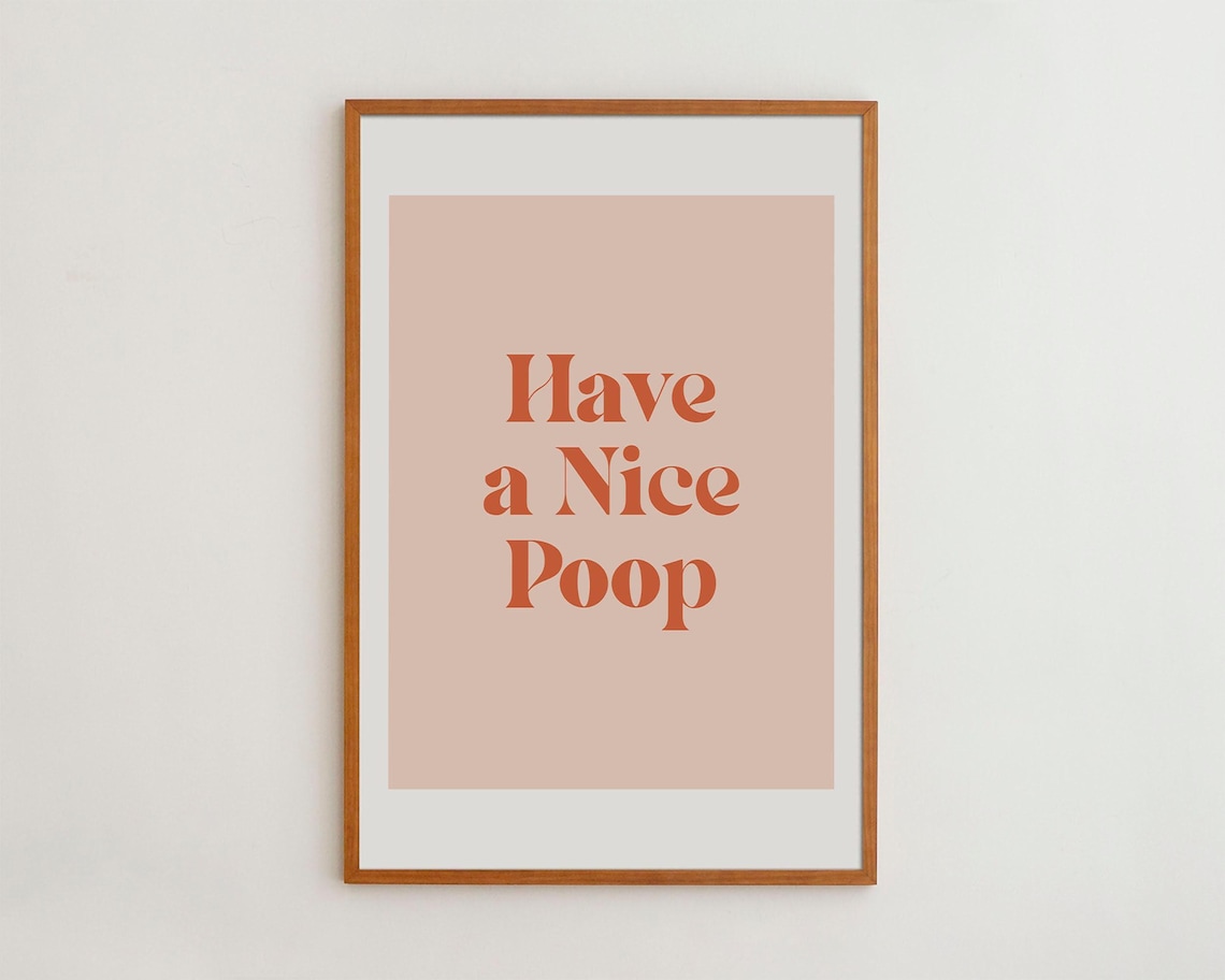 Have A Nice Poop Nursery Quote Poster, Funny Wall Art