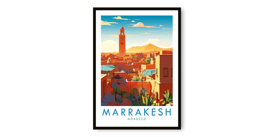 Marrakesh Gicle Fine Art Morocco Travel Poster
