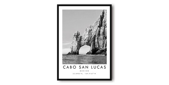 Cabo San Lucas Minimalist Travel Poster, Mexico