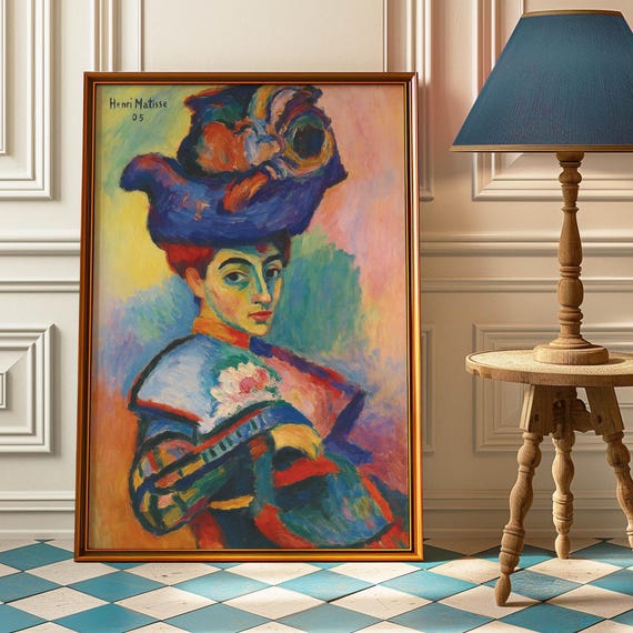 Henri Matisse Woman With A Hat Print Colorful Fauvism Art