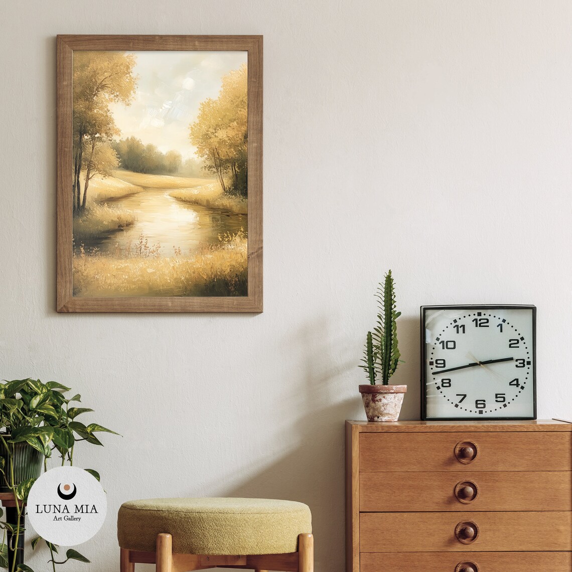 Vintage Style River Reflections Art Print - Image 3