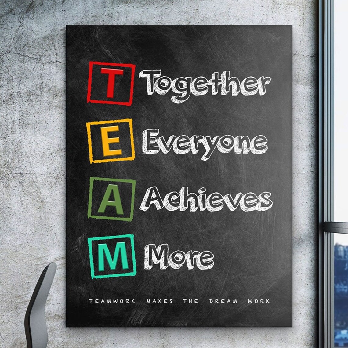 Team Office Decor Inspirational Wall Art Canvas Print