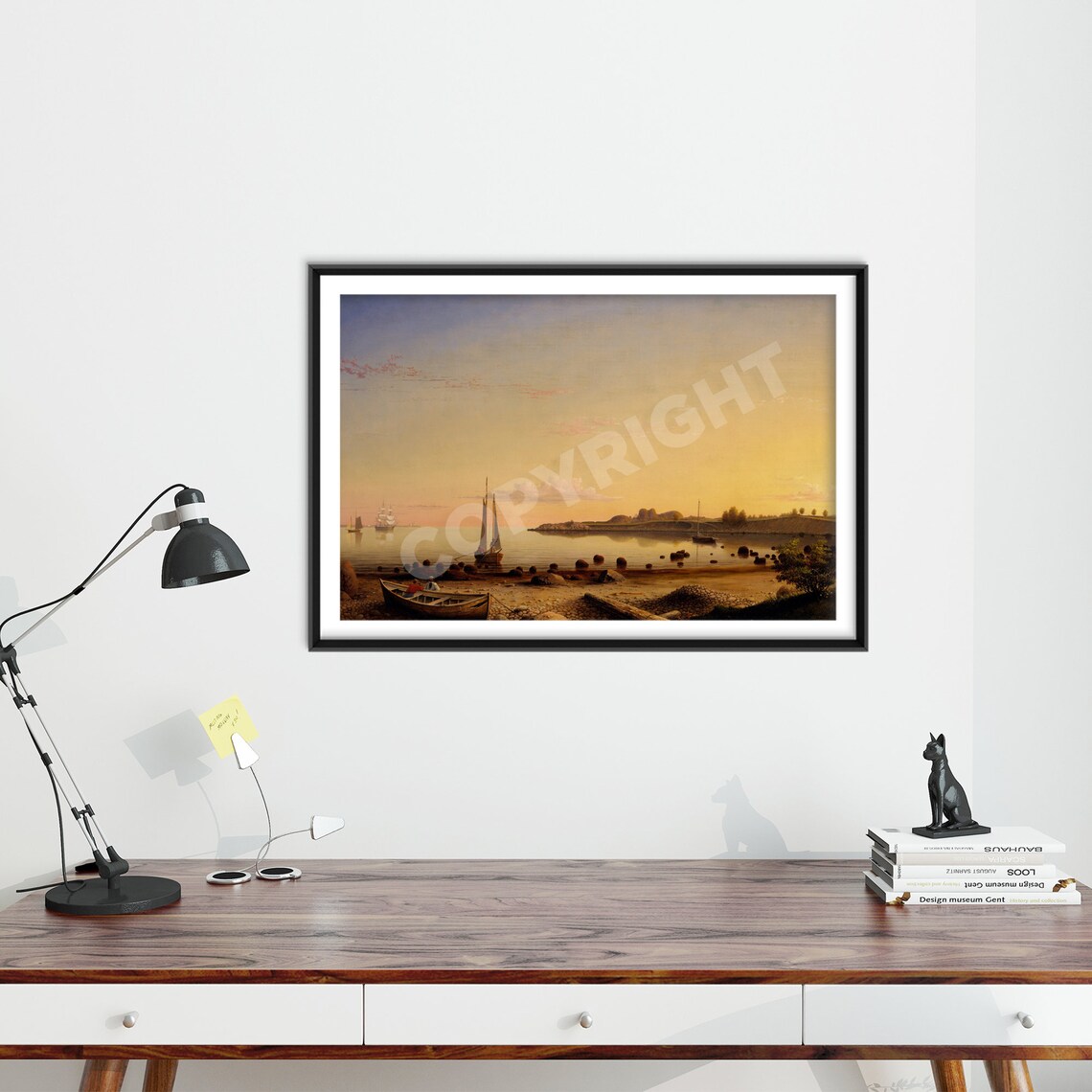 Stage Fort Across Gloucester Harbour, Classic Art Print - Image 4