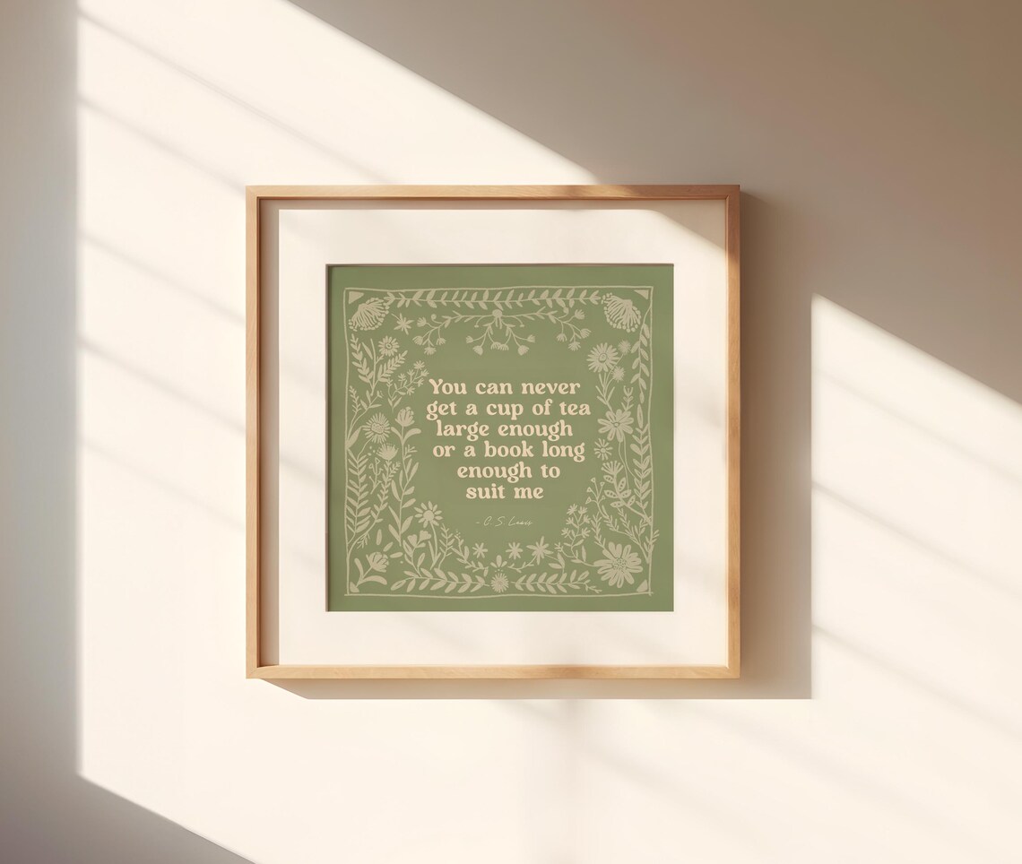 C. S. Lewis Quote, Book Lover Reading Art Print - Image 3