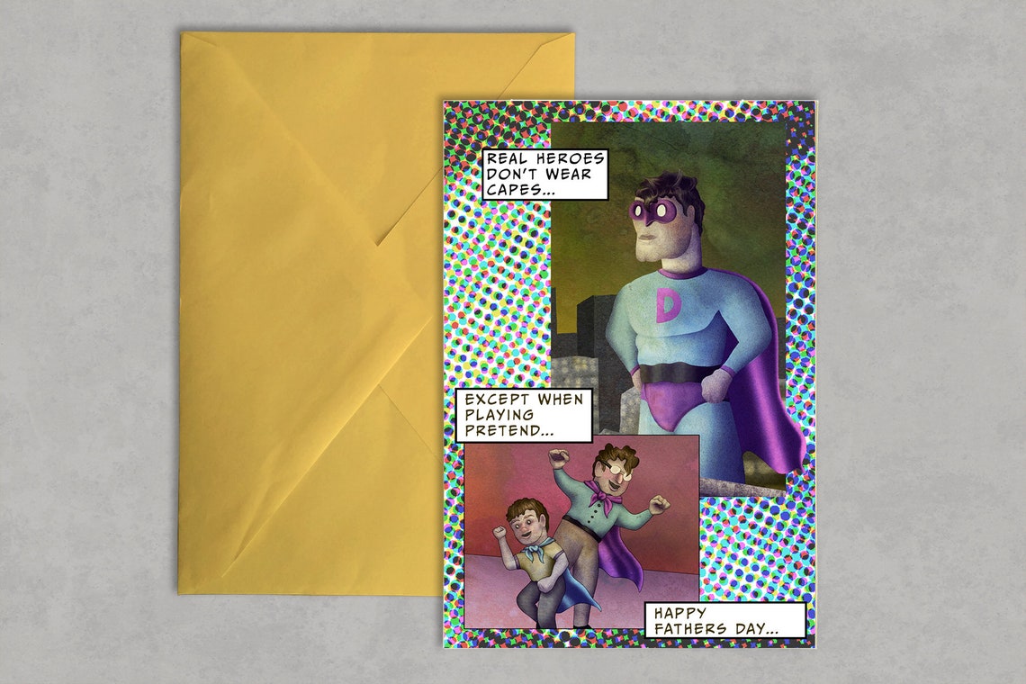 Father's Day Hero Greeting Card