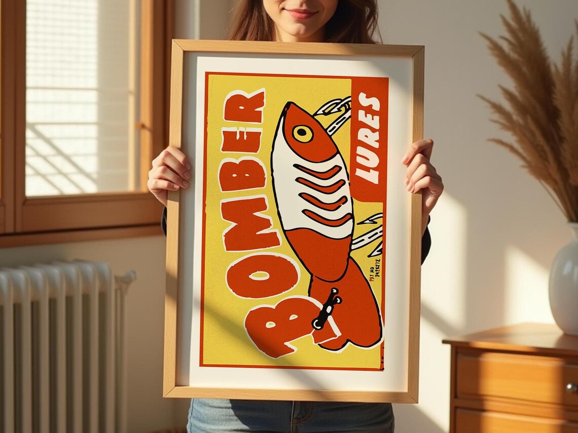 Fishing Lures Retro Fishing Art Print