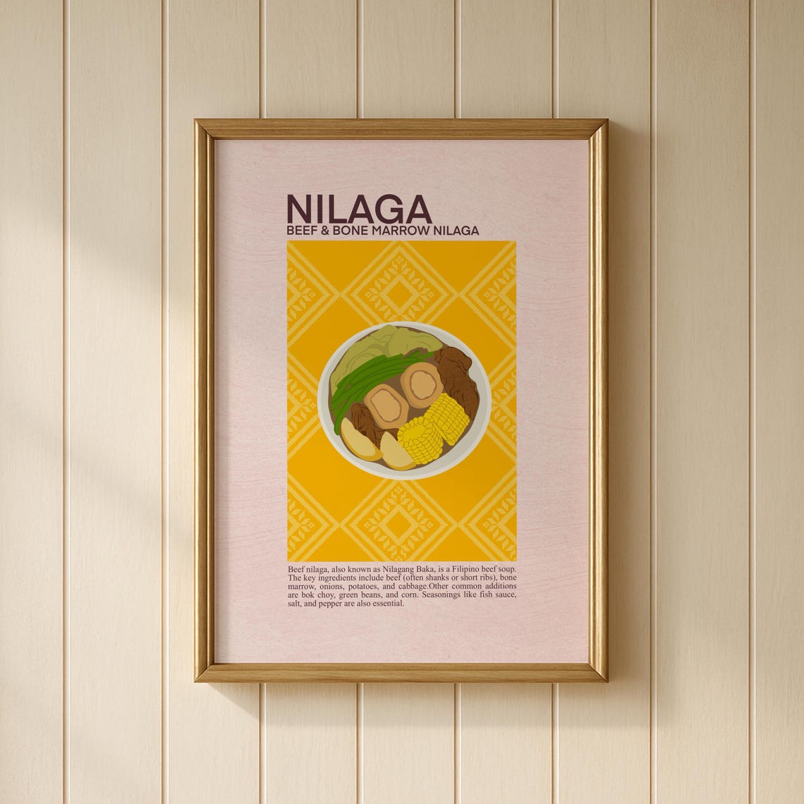 Beef Nilaga Filipino Beef Soup Dish Illustration Food Poster