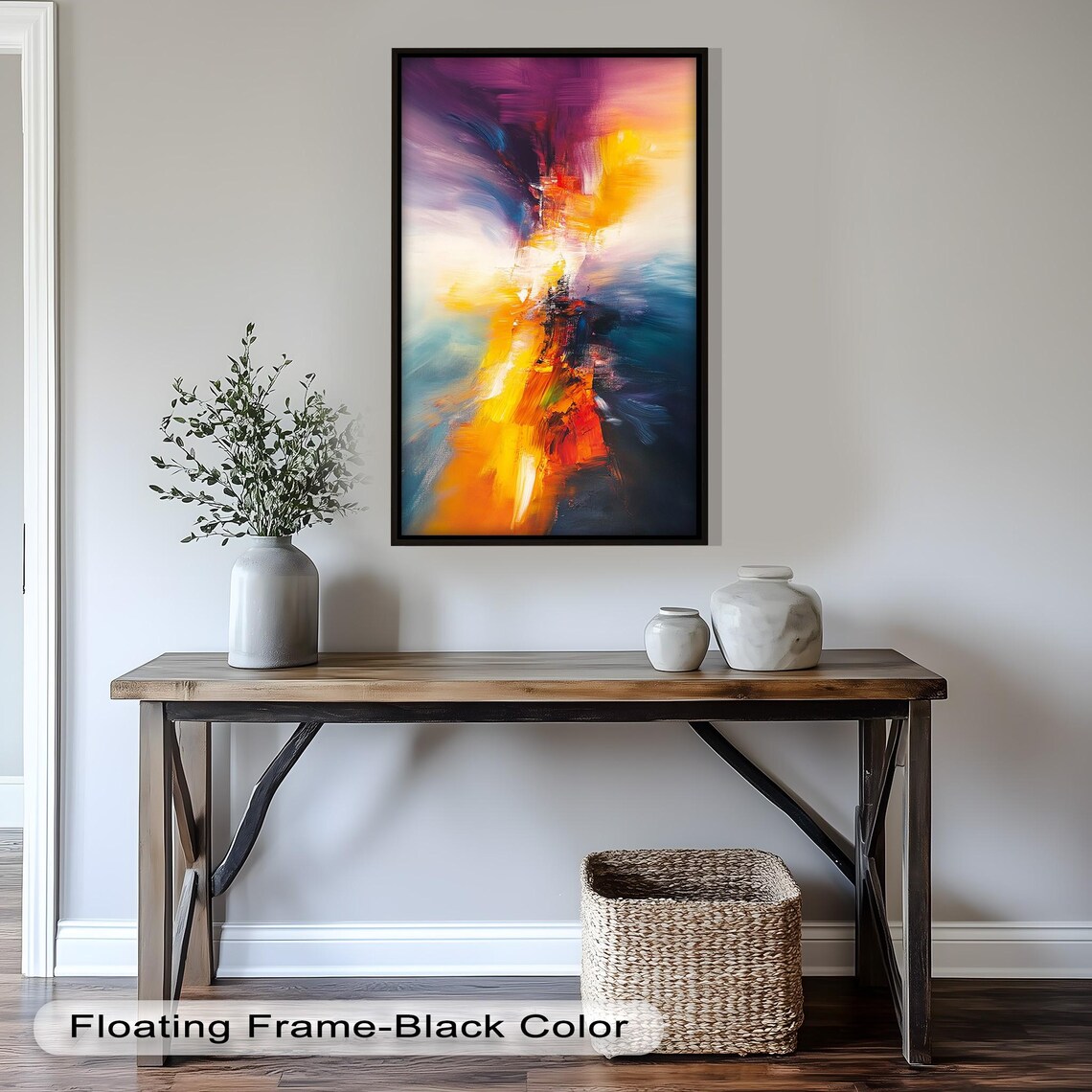 Vertical Color Burst Abstract Modern Art Print - Image 4