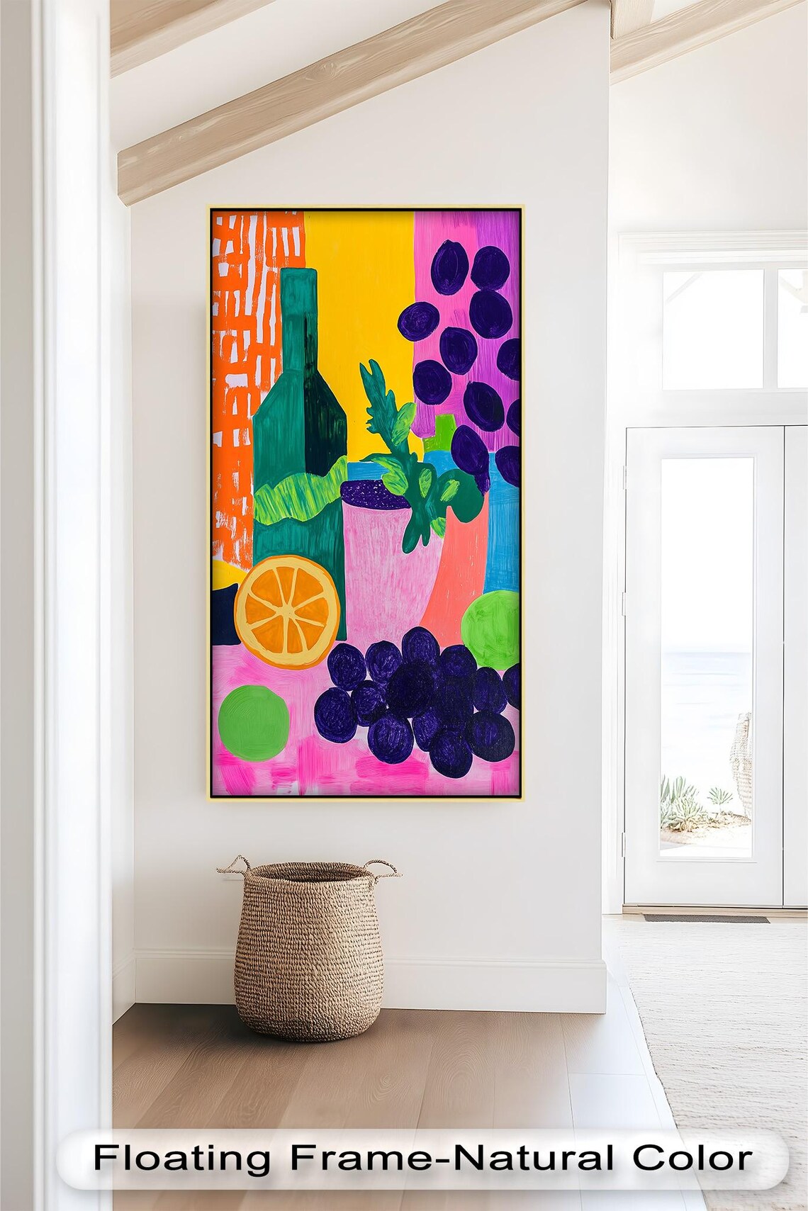 Panoramic Fruit Still Life, Abstract Kitchen Decor - Image 3