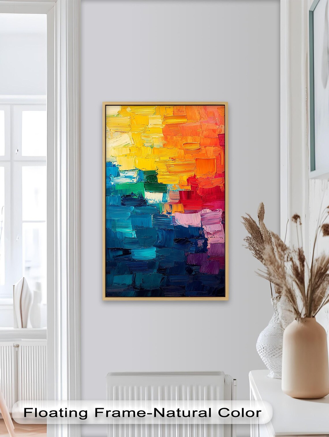Rainbow Color Block Bold Abstract Vertical Print - Image 3