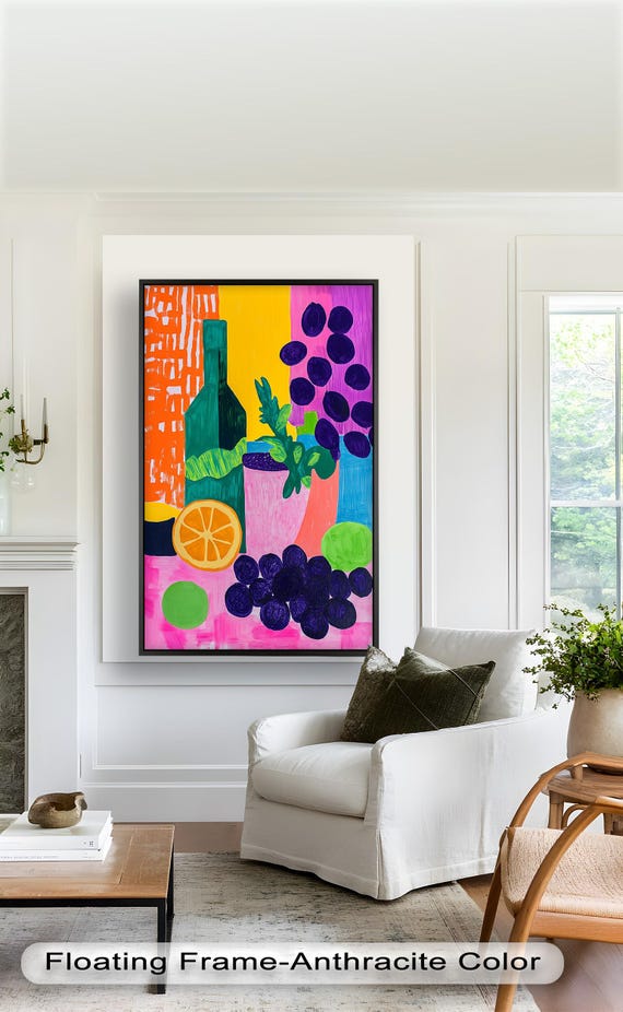 Colorful Fruit Kitchen Wall Art, Vibrant Still Life