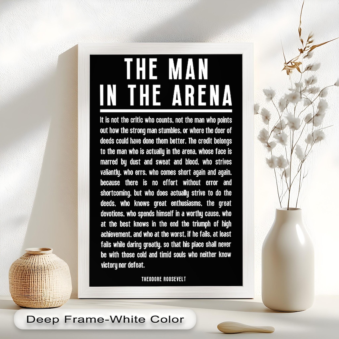 The Man In The Arena - Motivational Quote - Image 4