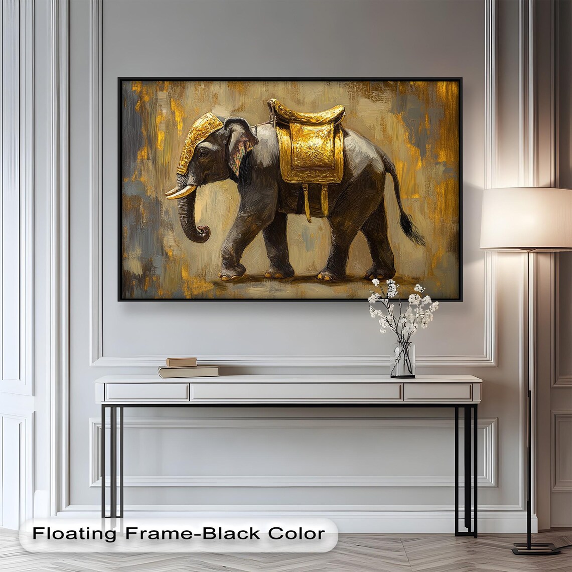 Golden Elephant, Royal Animal Decor With Eastern Charm - Image 3