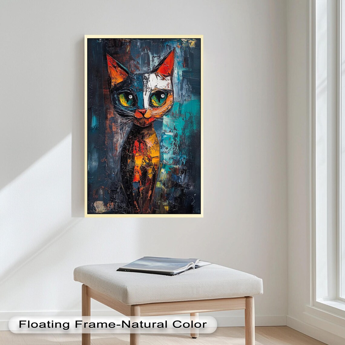 Colorful Cat Abstract, Modern Pet Lover Decor - Image 4