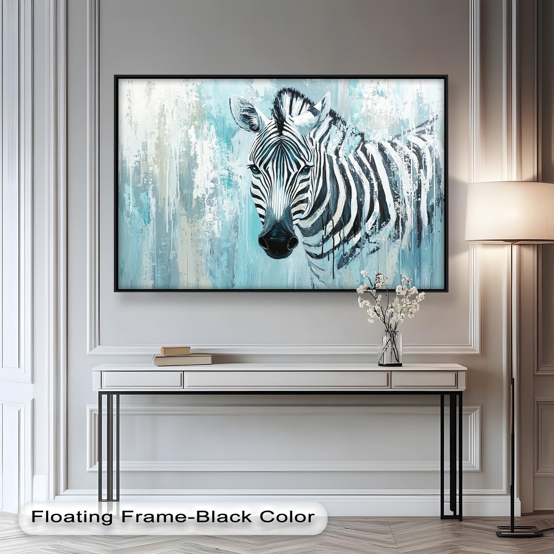 Modern Zebra Animal Print, Wildlife Art Decor