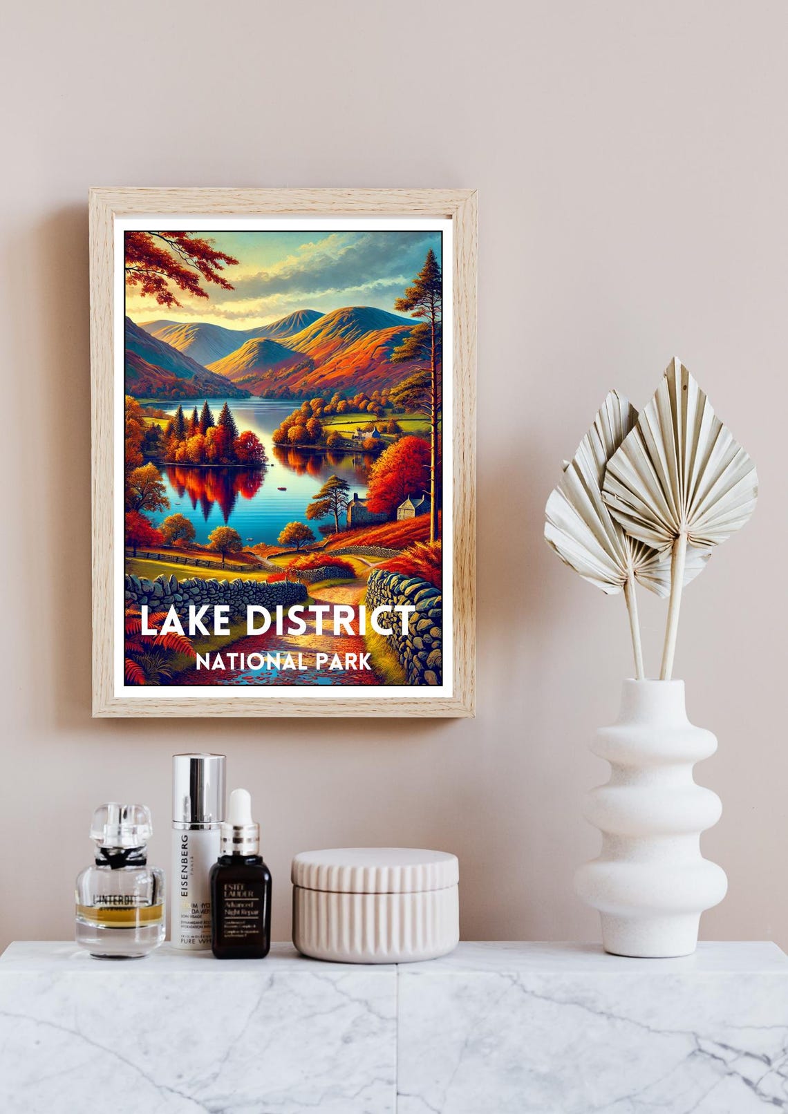 Lake District National Park England Autumn Fells Vintage Poster - Image 4