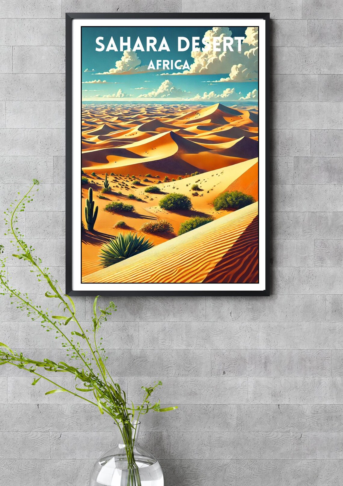 Sahara Desert Travel Poster, Africa Landscape - Image 3